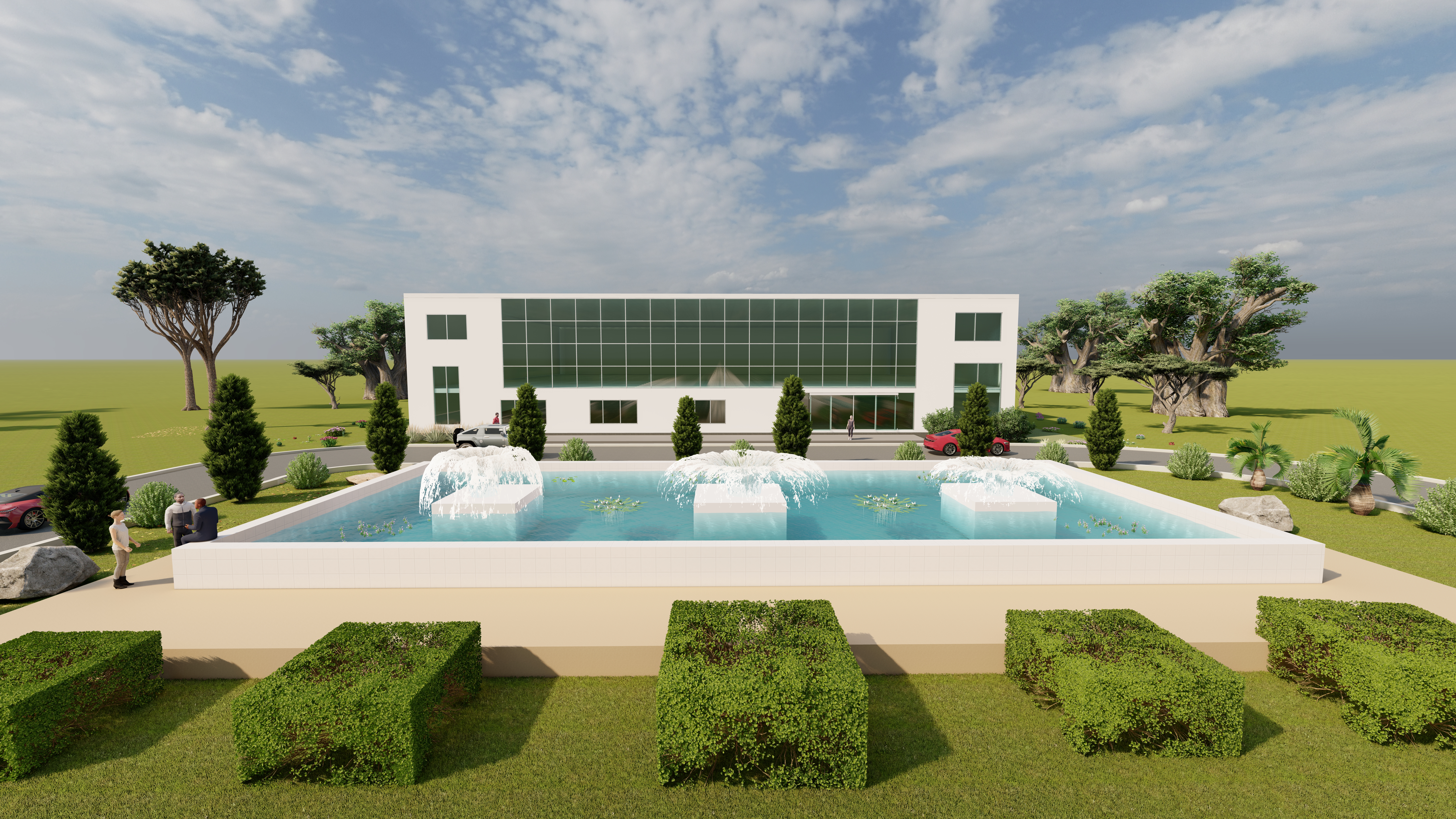 Hospital construction drawing sample generated from the Revit model